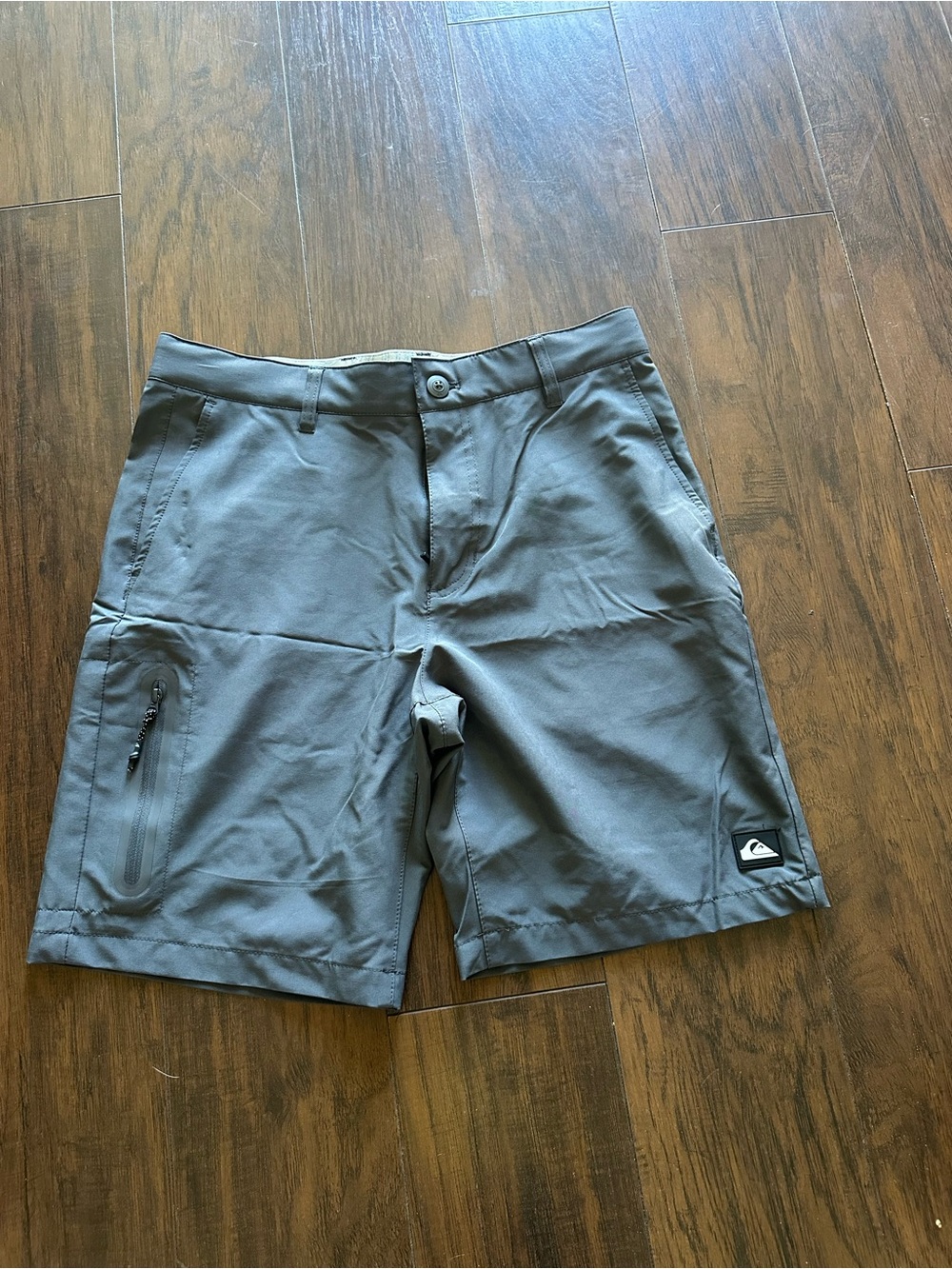 Quiksilver Men's Gray Hybrid Shorts with Zip Pocket